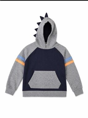 Tommy Bahama Toddler Dino Hoodie 4T Boys Colorblock Dinosaur Spike Hood